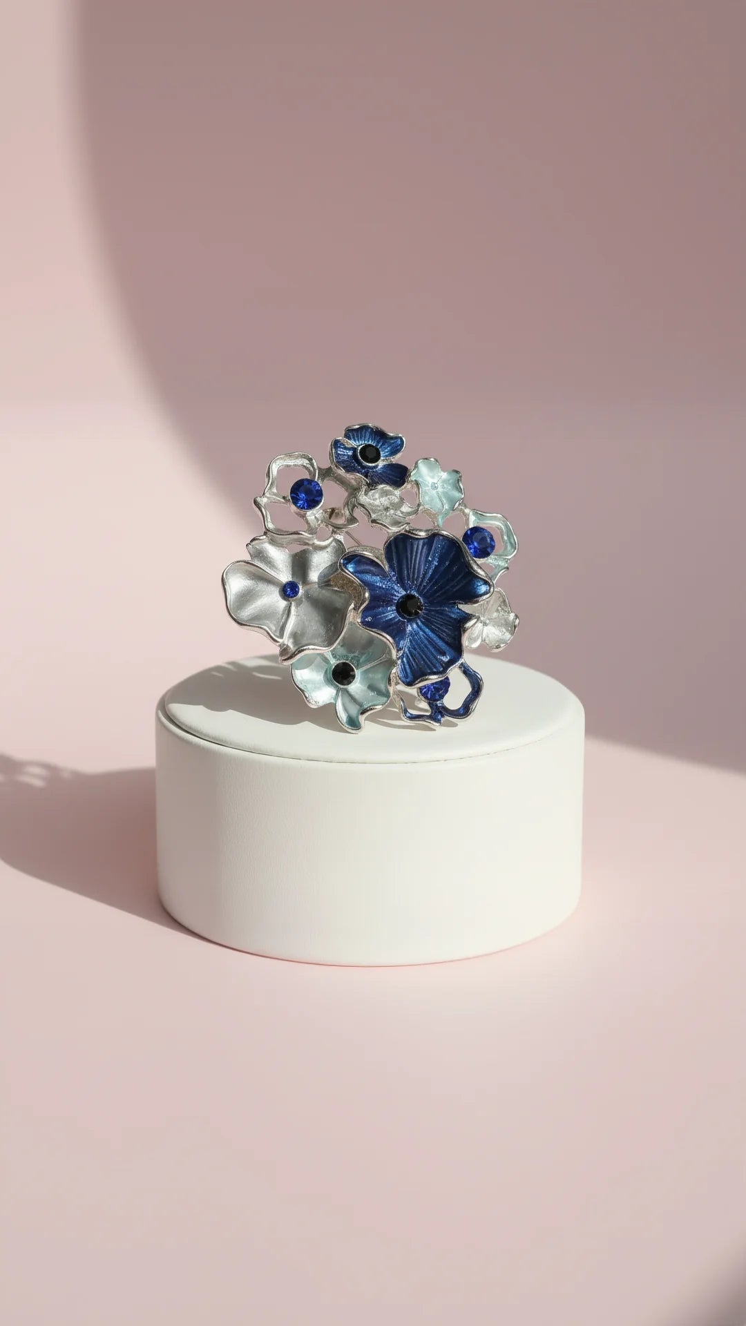 Flower Cluster Crystal Magnetic Brooch