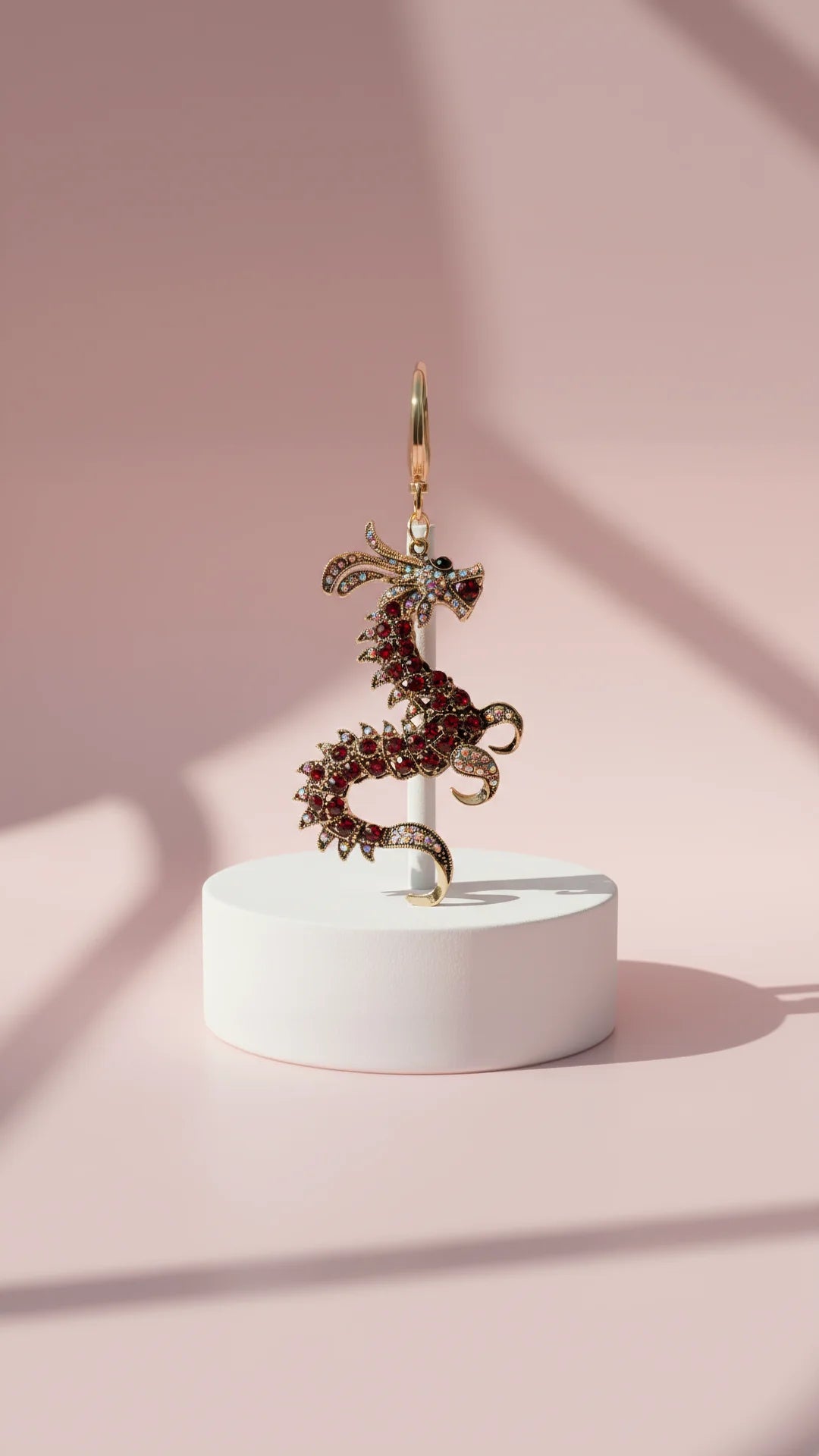 Chinese Dragon Crystal Key Ring & Bag Charm