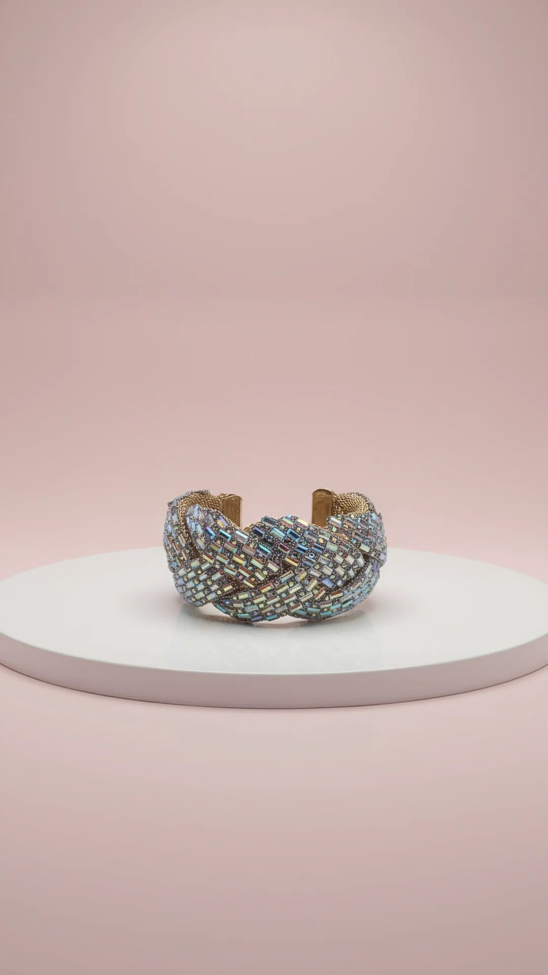 Elixir Collection Braided Crystal Cuff