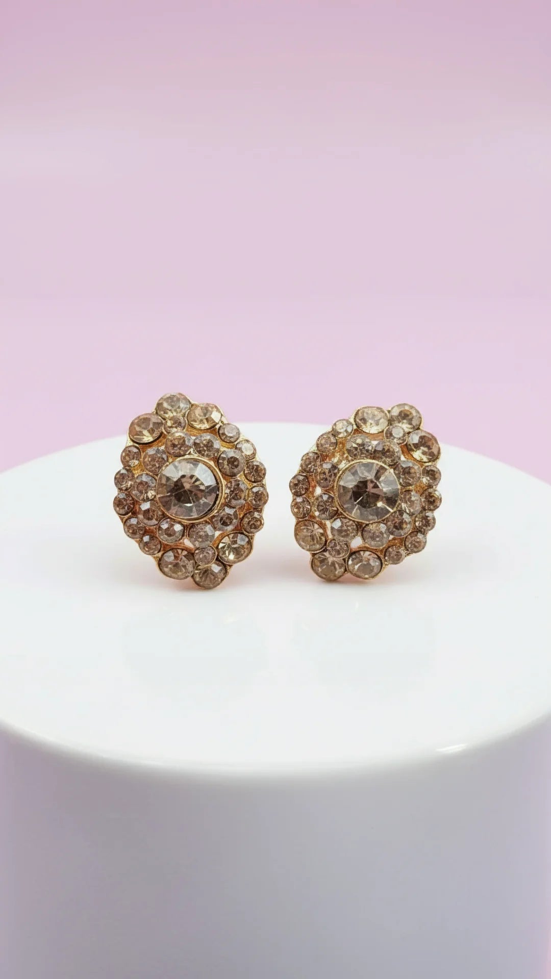 Crystal Cluster Stud Earrings