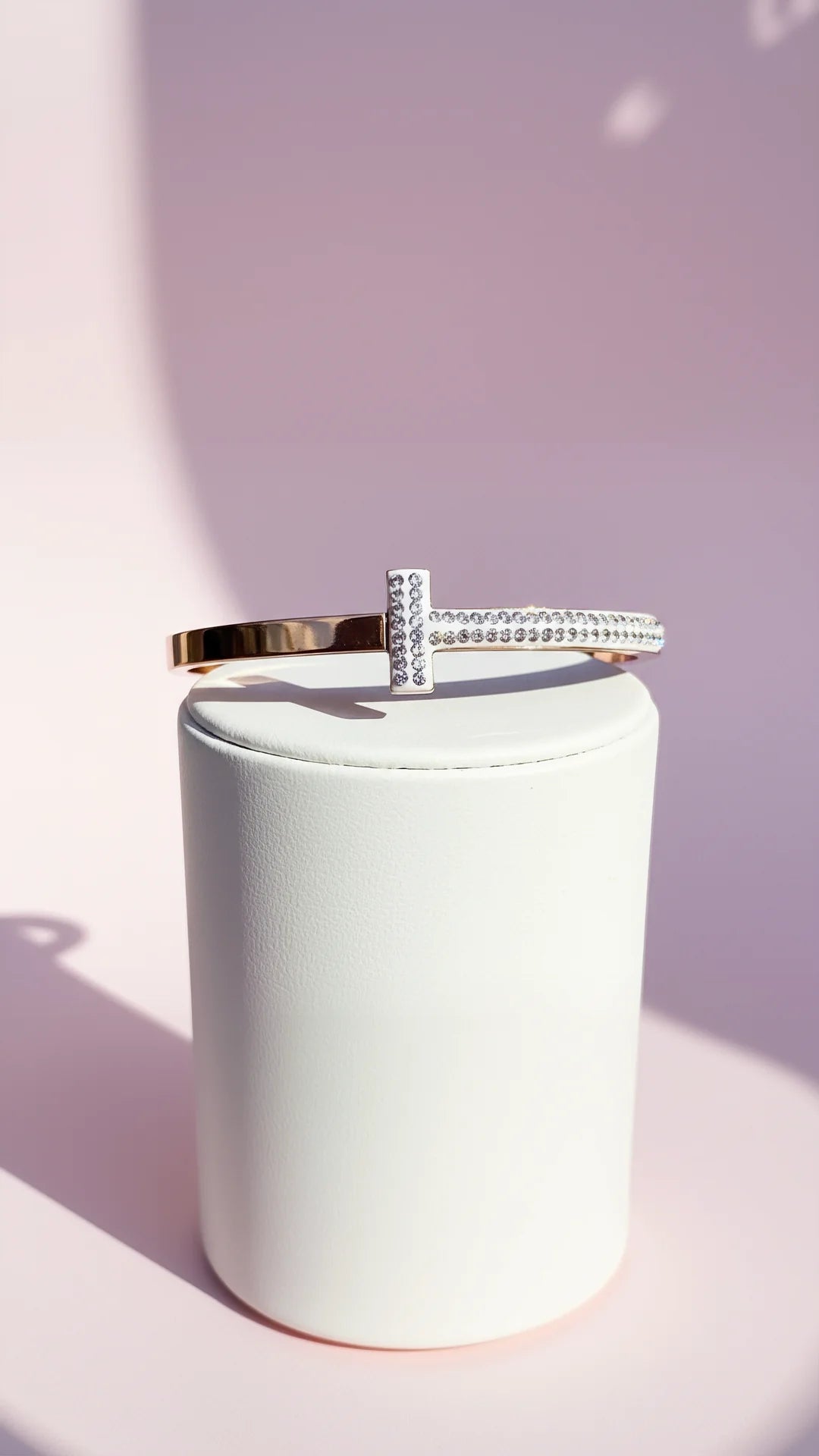 Pavé Stainless Steel T Bangle