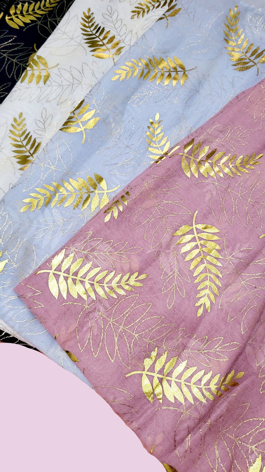 Palm Leaf Shimmer Scarf
