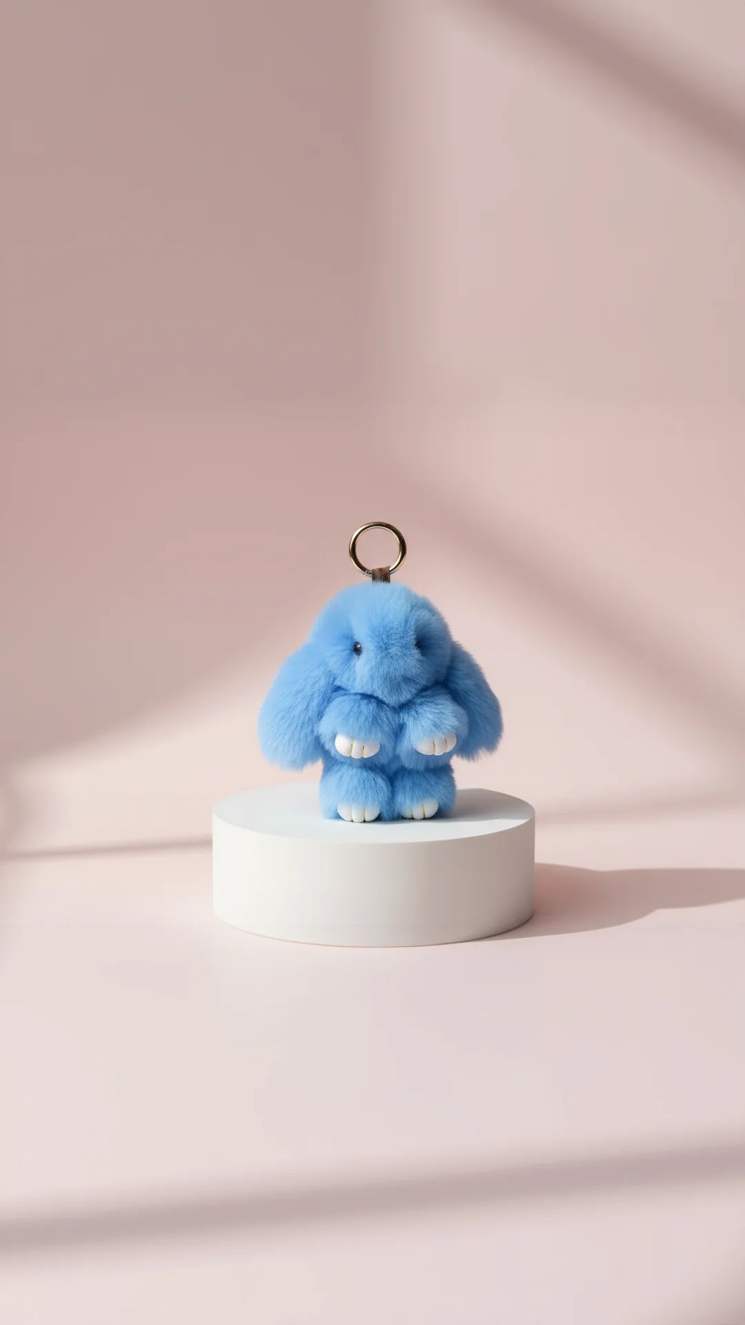 Mini Fluffy Bunny Rabbit Key Ring & Bag Charm