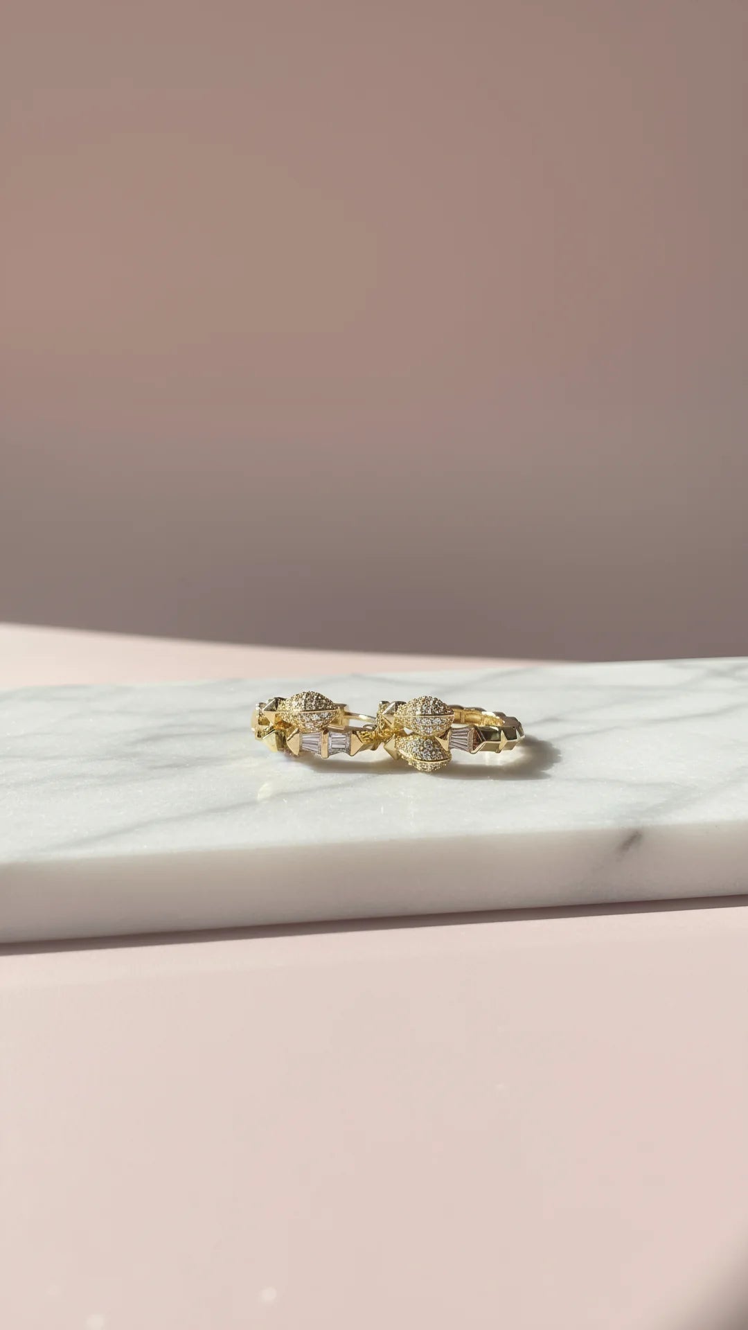 Serpent Crystal Huggie Snake Earrings