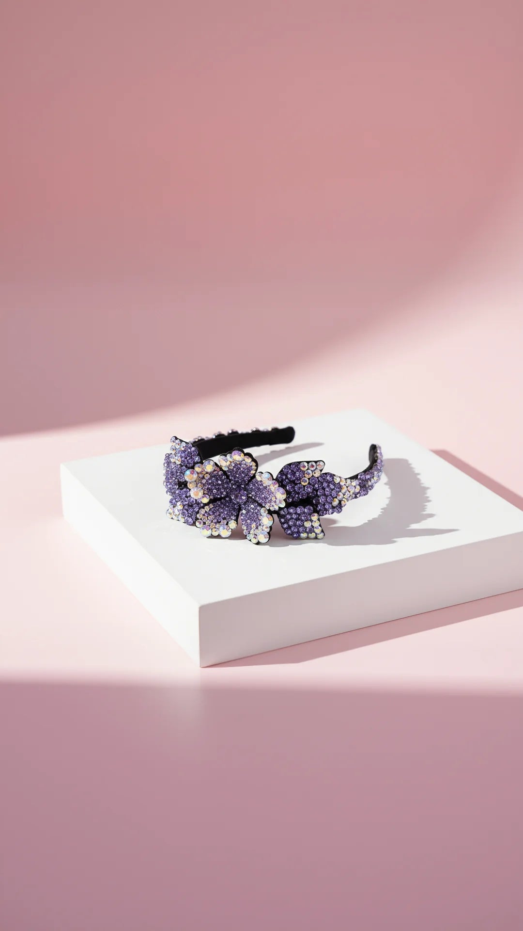 Flower Cluster Crystal Hair band