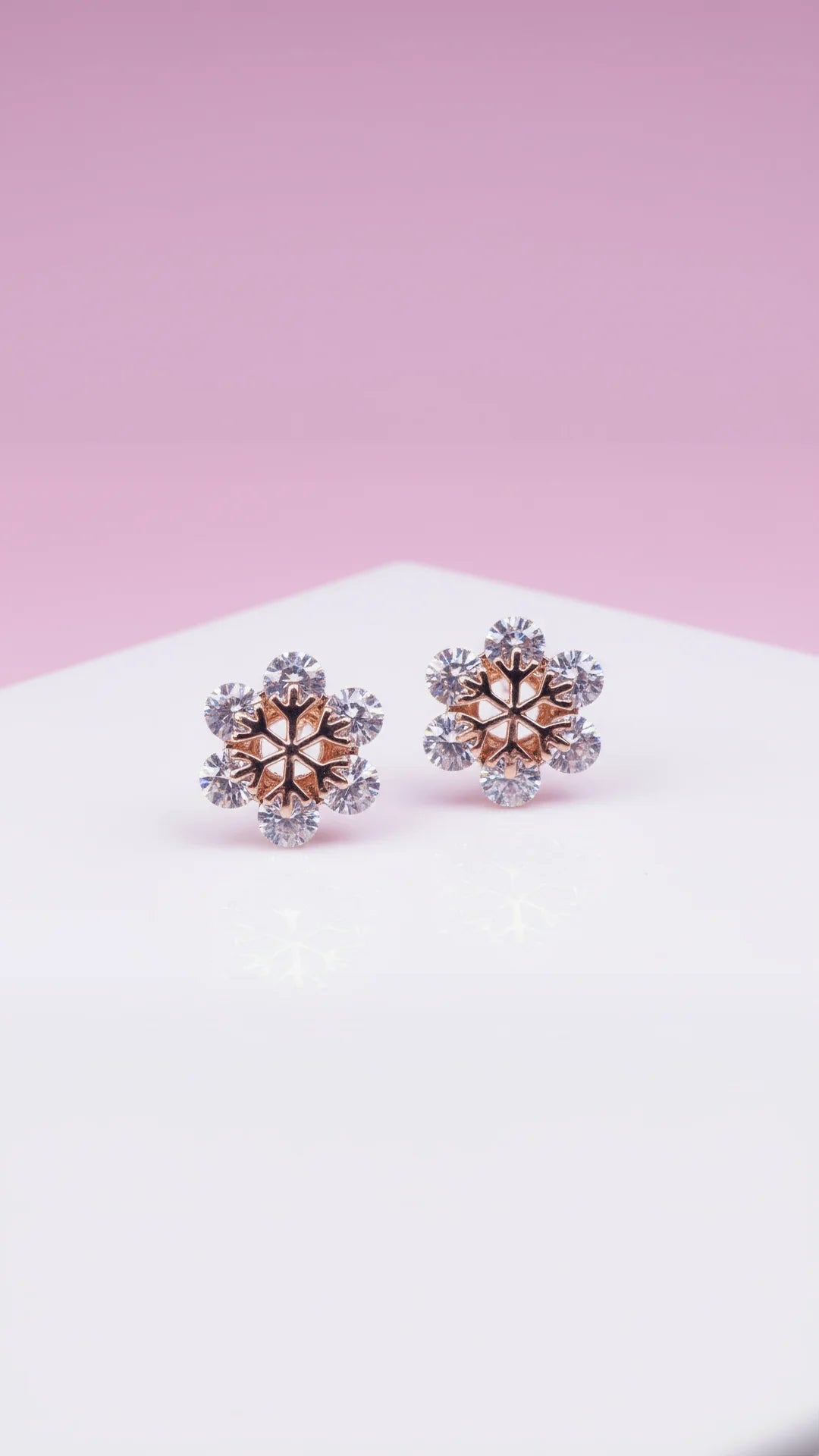 Snowflake Crystal Stud Earrings