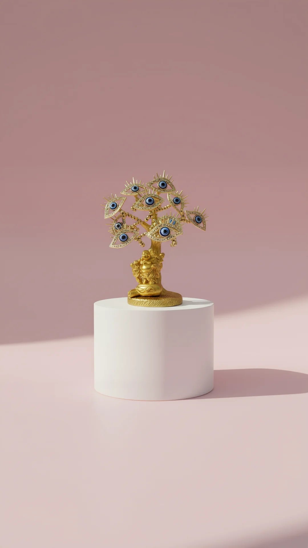 Gold Buddha Evil Eye Tree Gift Boxed