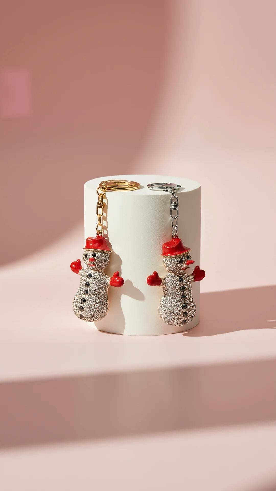 Snow Man Festive Key Ring Bag Charm