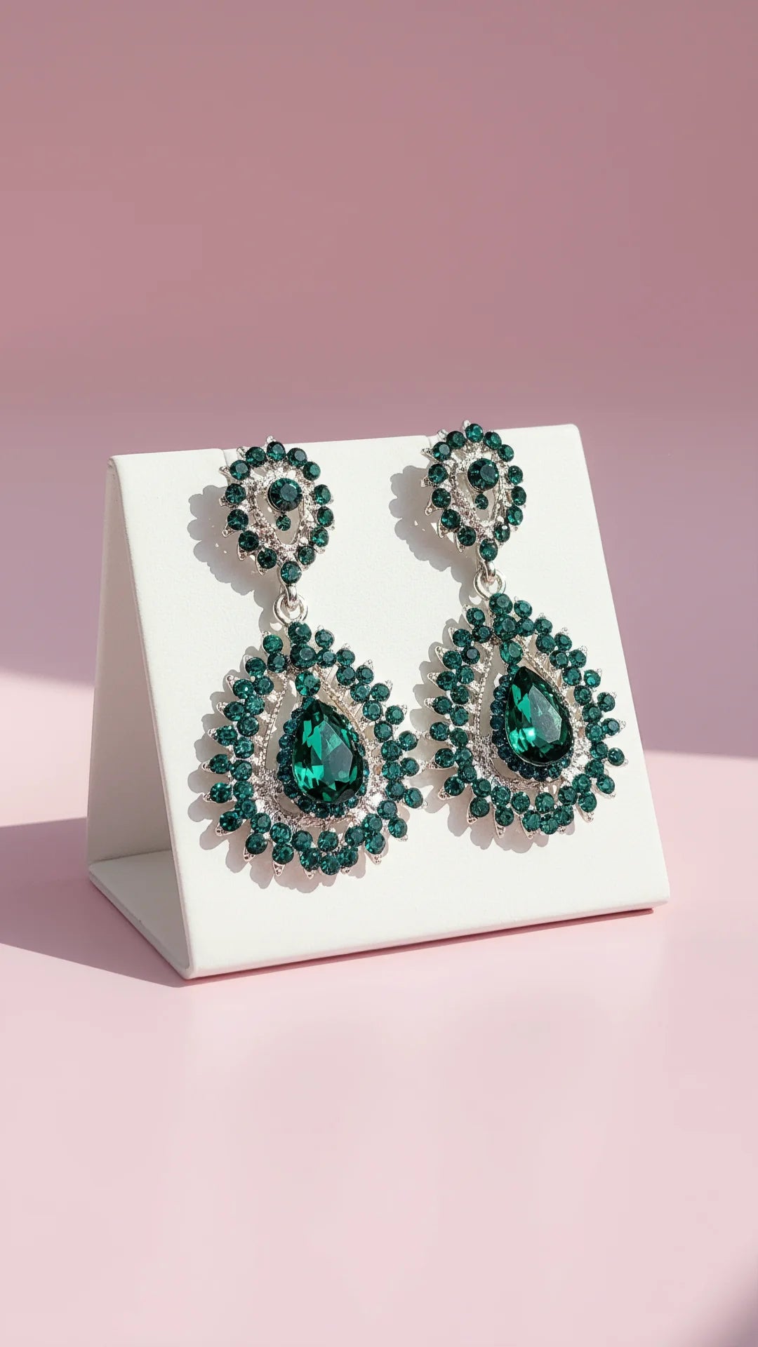 Oval Crystal Drop & Dangle Earrings