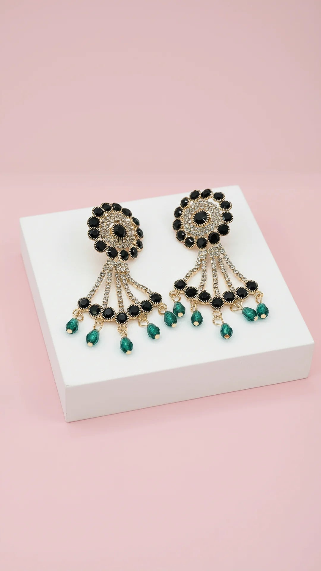 Dubai Inspired Drop & Dangle Crystal Earrings