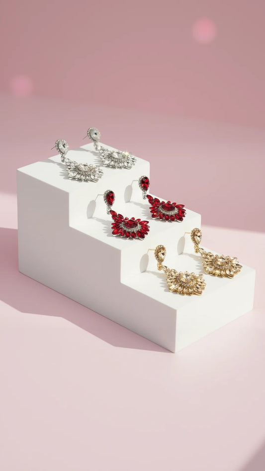 Layered Crystal Drop & Dangle Earrings