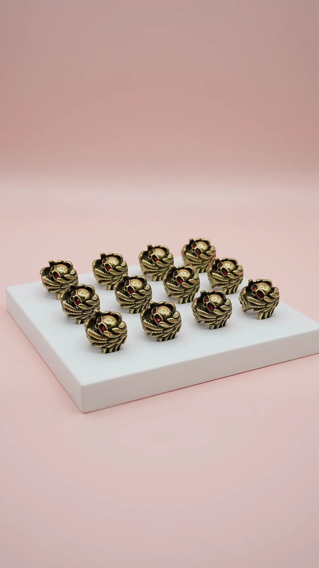 Stainless Steel Skull Wings Men's Biker Ring