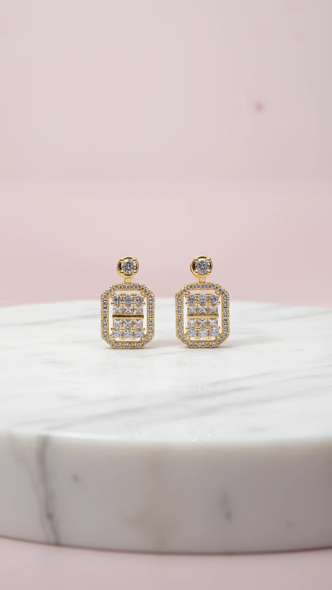 Square Cut Crystal Drop & Dangle Earrings