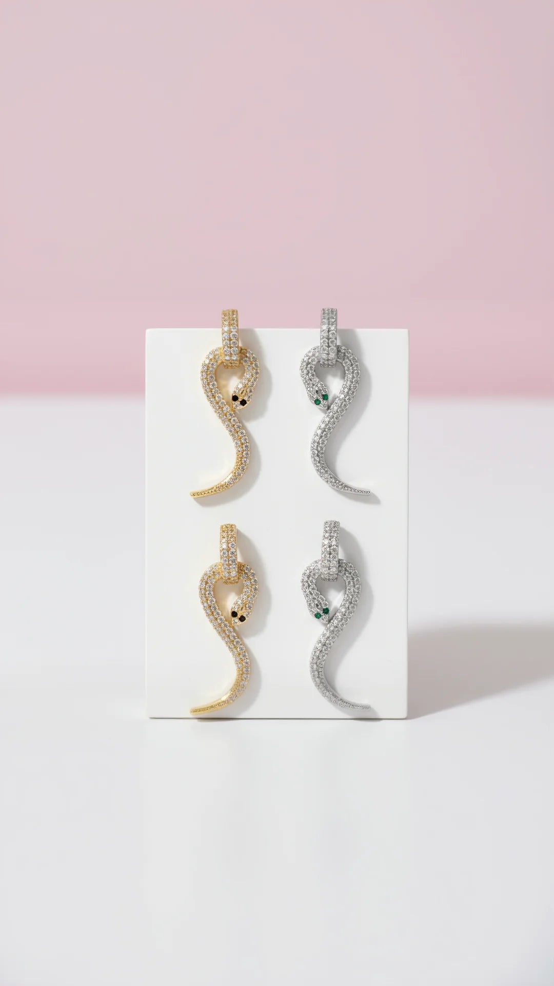 Luxe Pavé Crystal Serpent Drop & Dangle Earrings