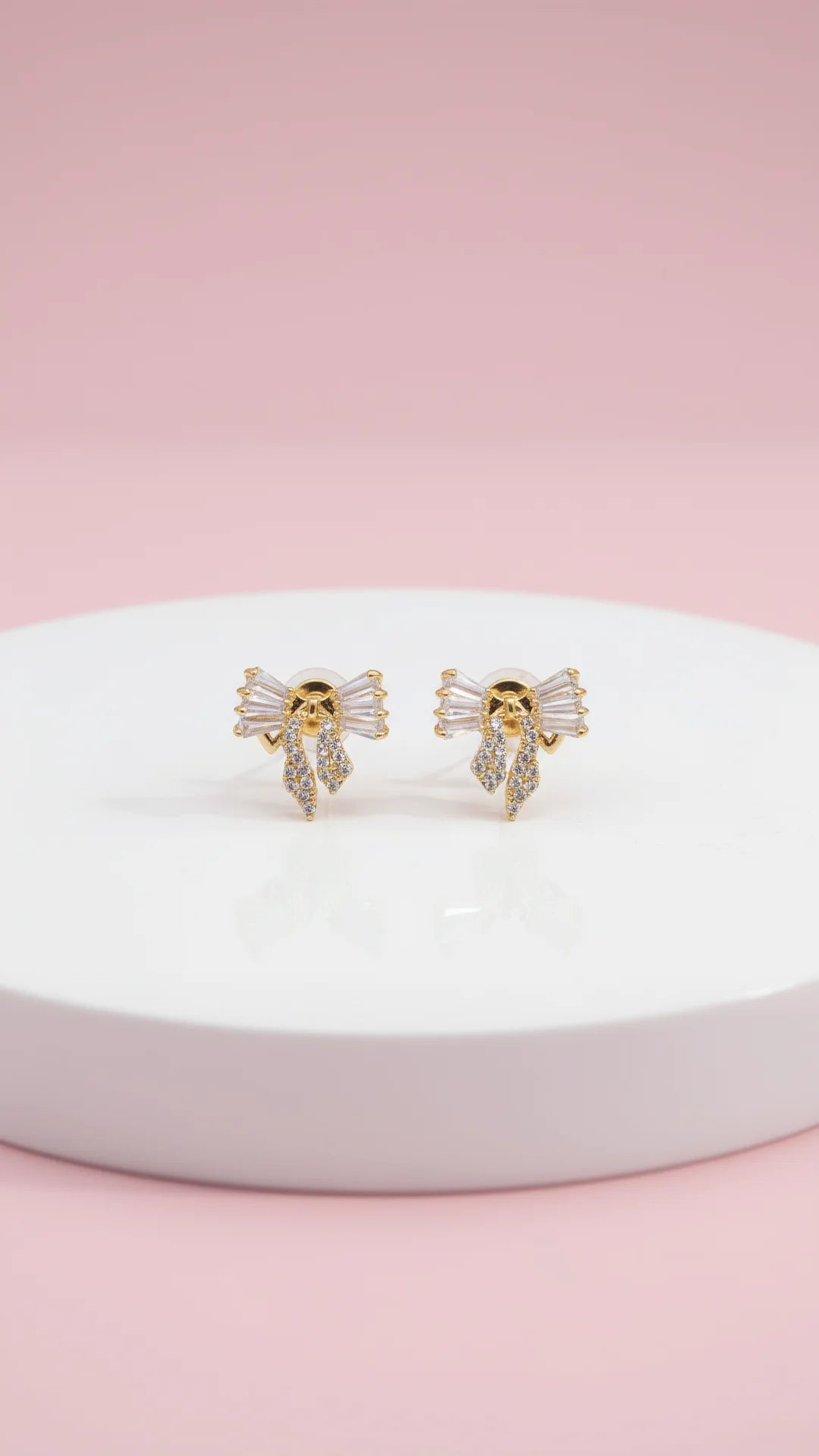 Bow Crystal Stud Earrings