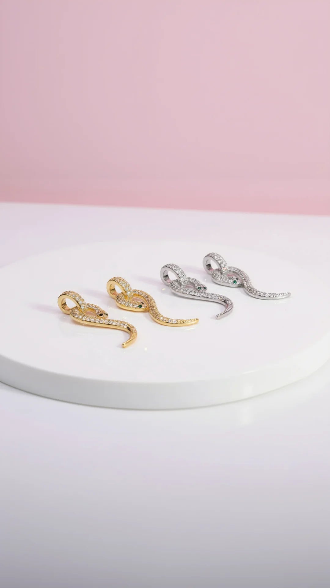 Luxe Pavé Crystal Serpent Drop & Dangle Earrings