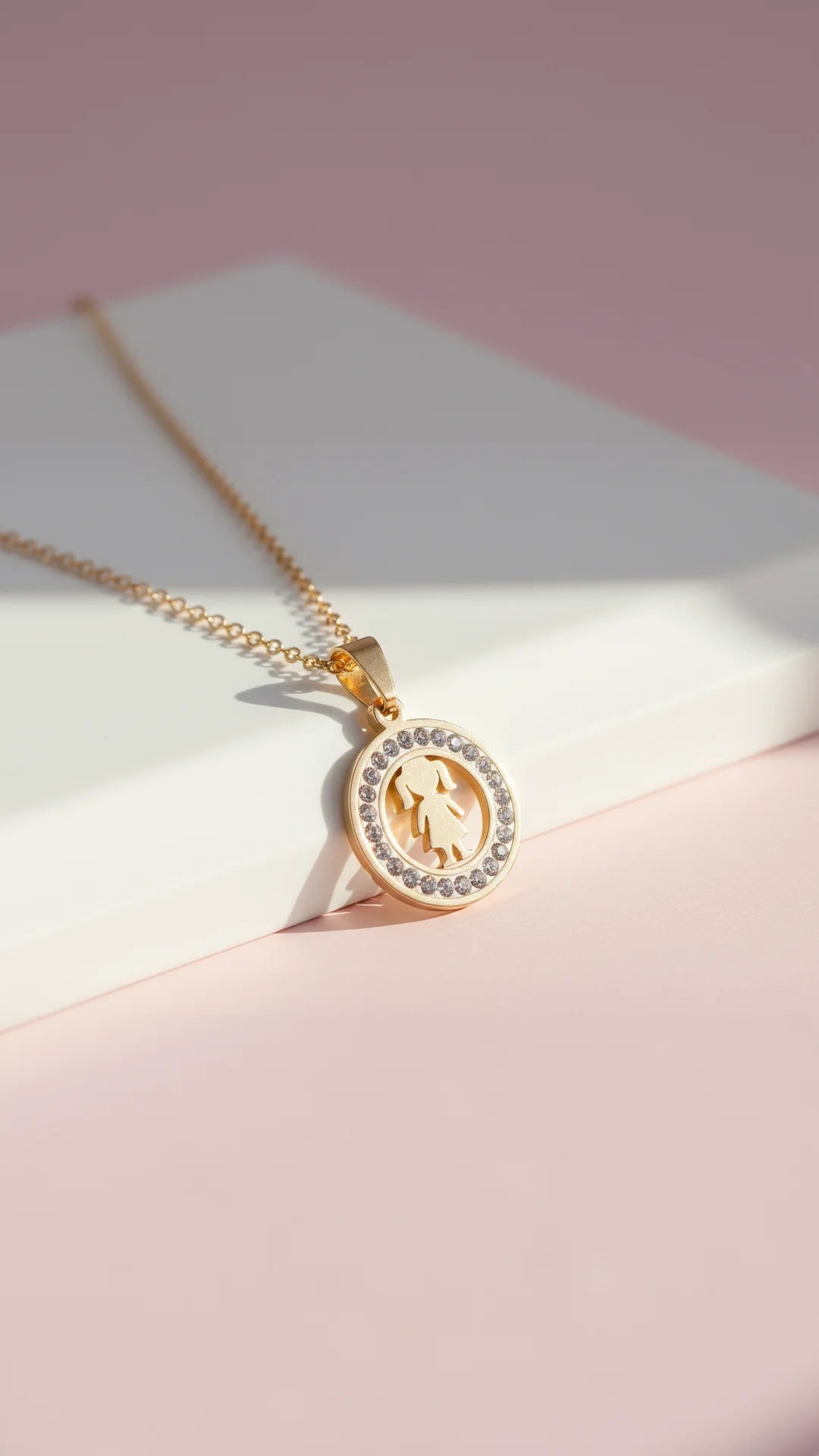 Pavé Crystal Dolly Pendant Necklace