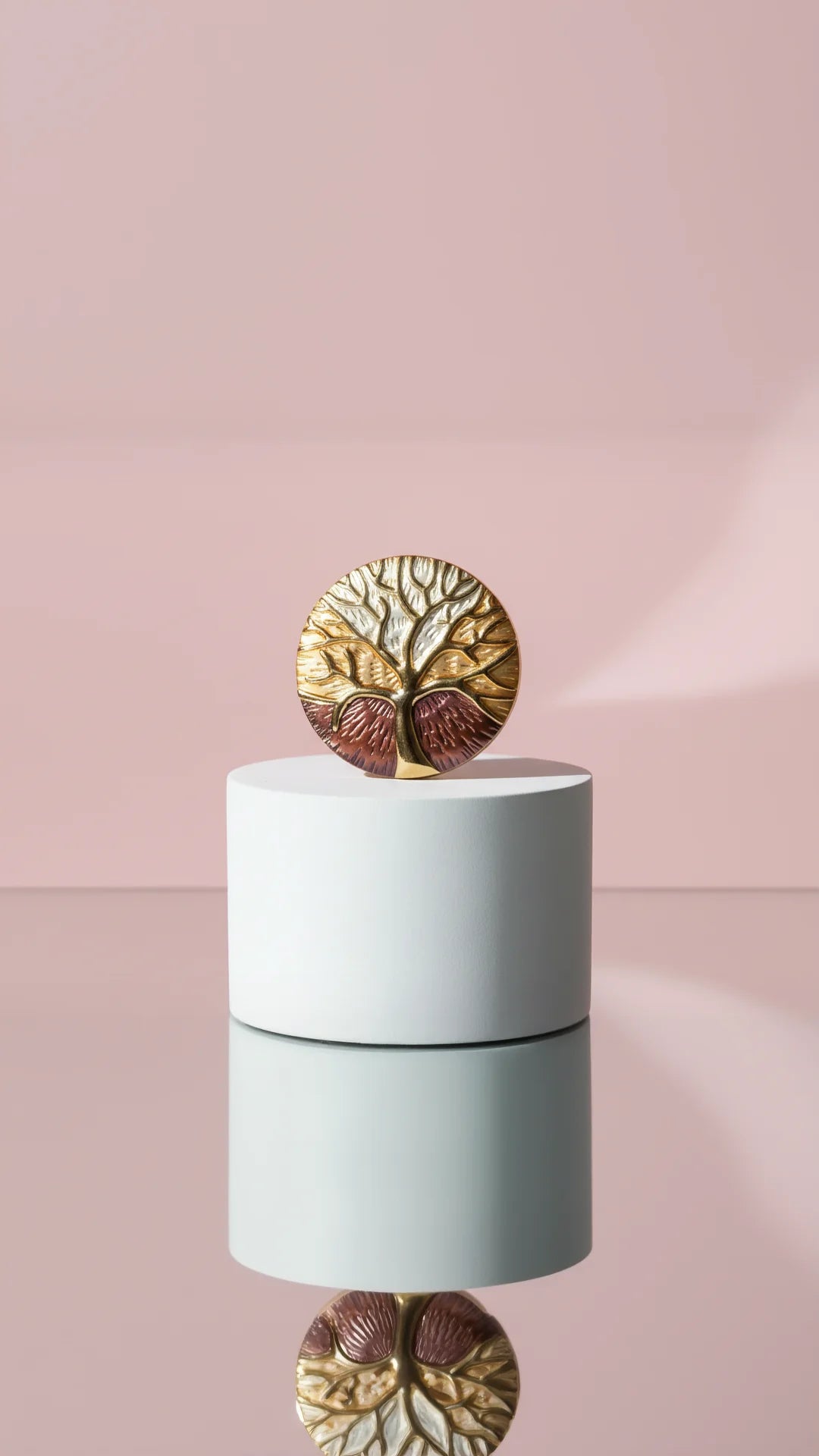 Tree Of Life Silver Stem Magnetic Brooch