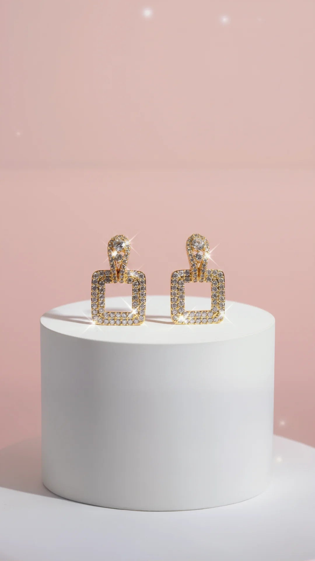 Square Drop & Dangle Micro Pavé Crystal Earrings
