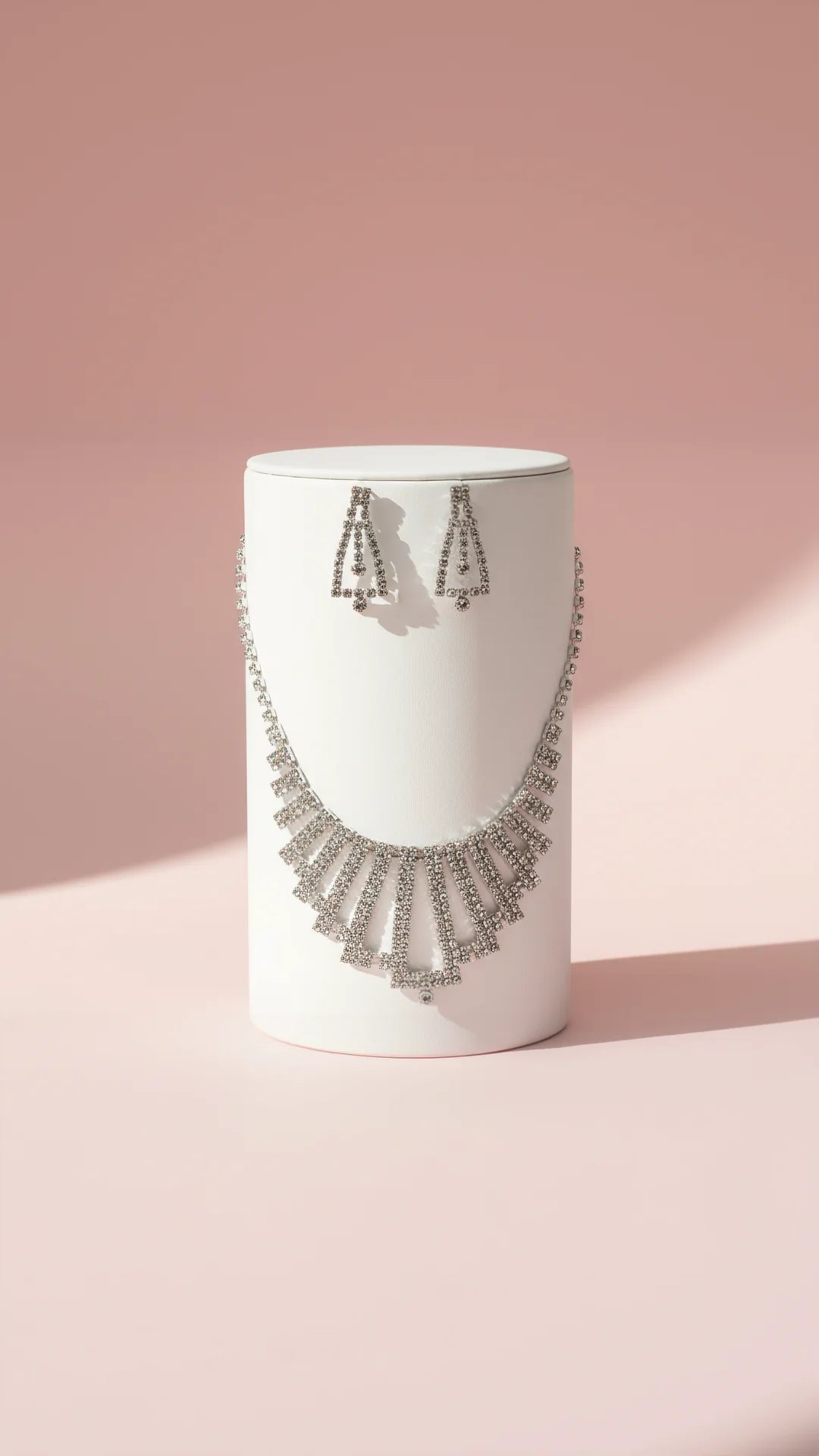 Crystal Collar Necklace & Earrings Set