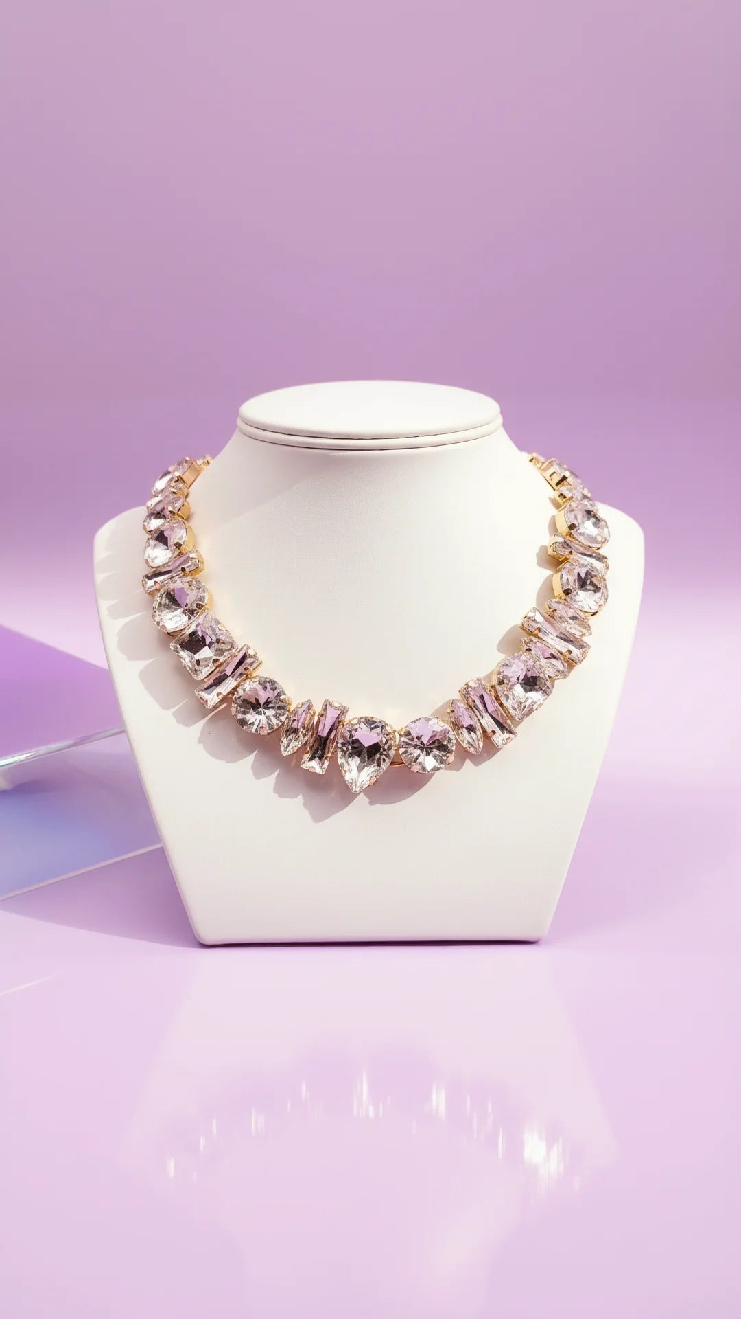 Colorful Statement Crystal Necklace & Earrings Set