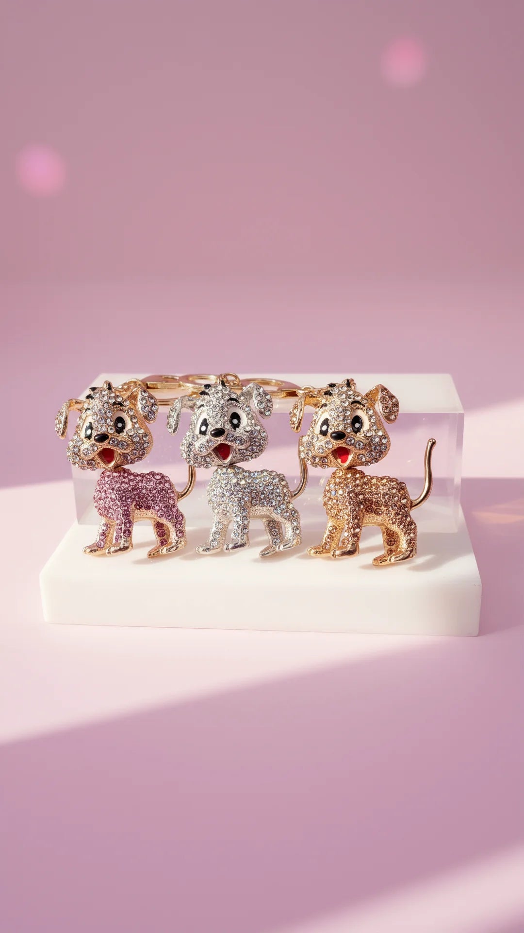Crystal Dog Key Ring & Bag Charm