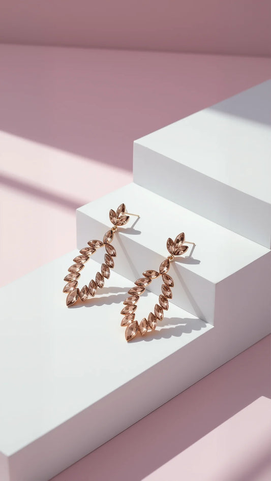 Oval Crystal Drop & Dangle Earrings