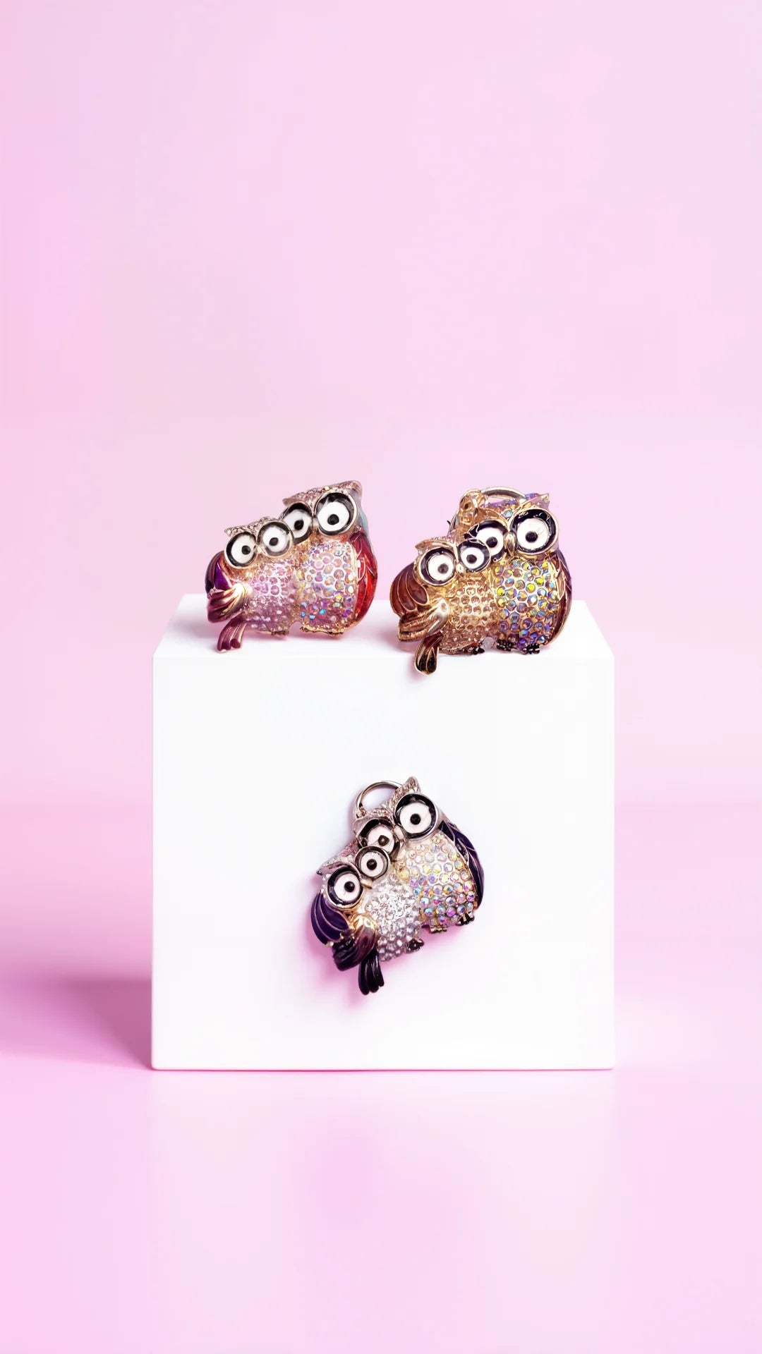Owl & Baby Owl Key Ring & Bag Charm