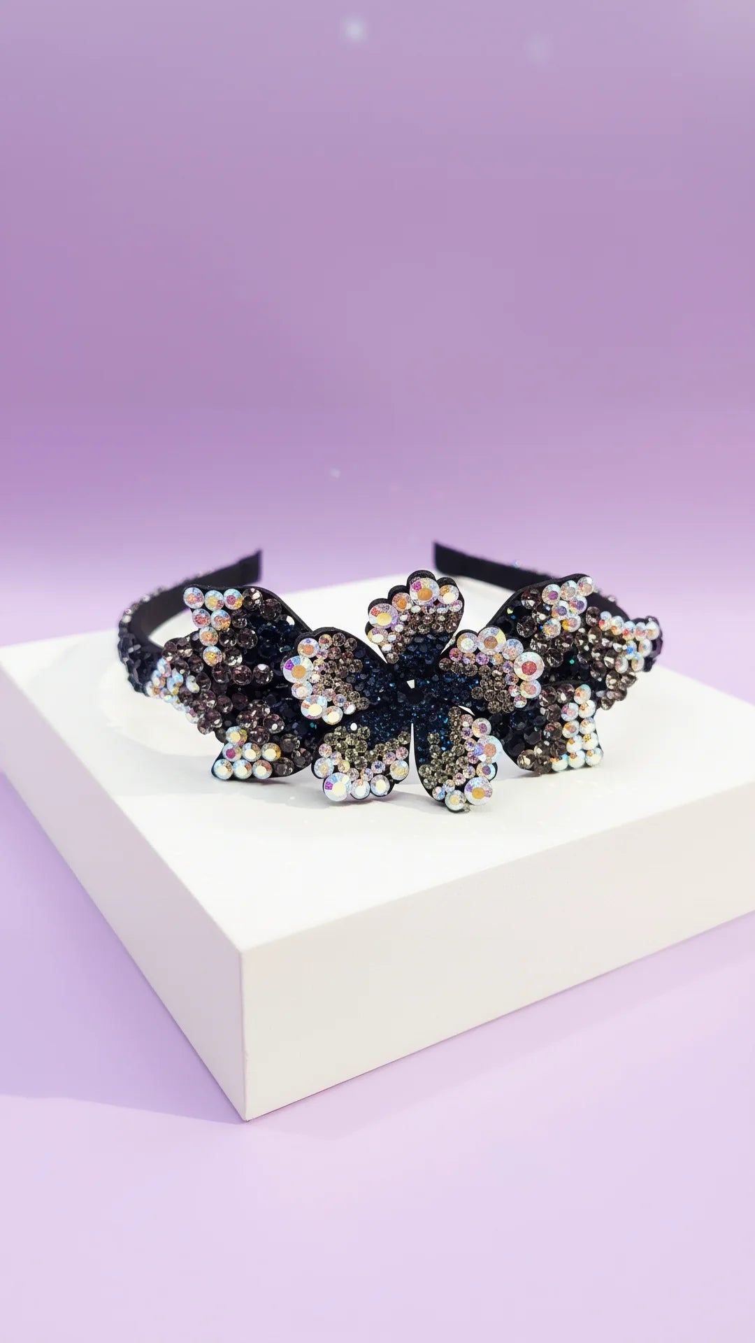 Flower Cluster Crystal Hair band