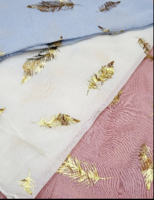 Metallic Feather Dream Scarf