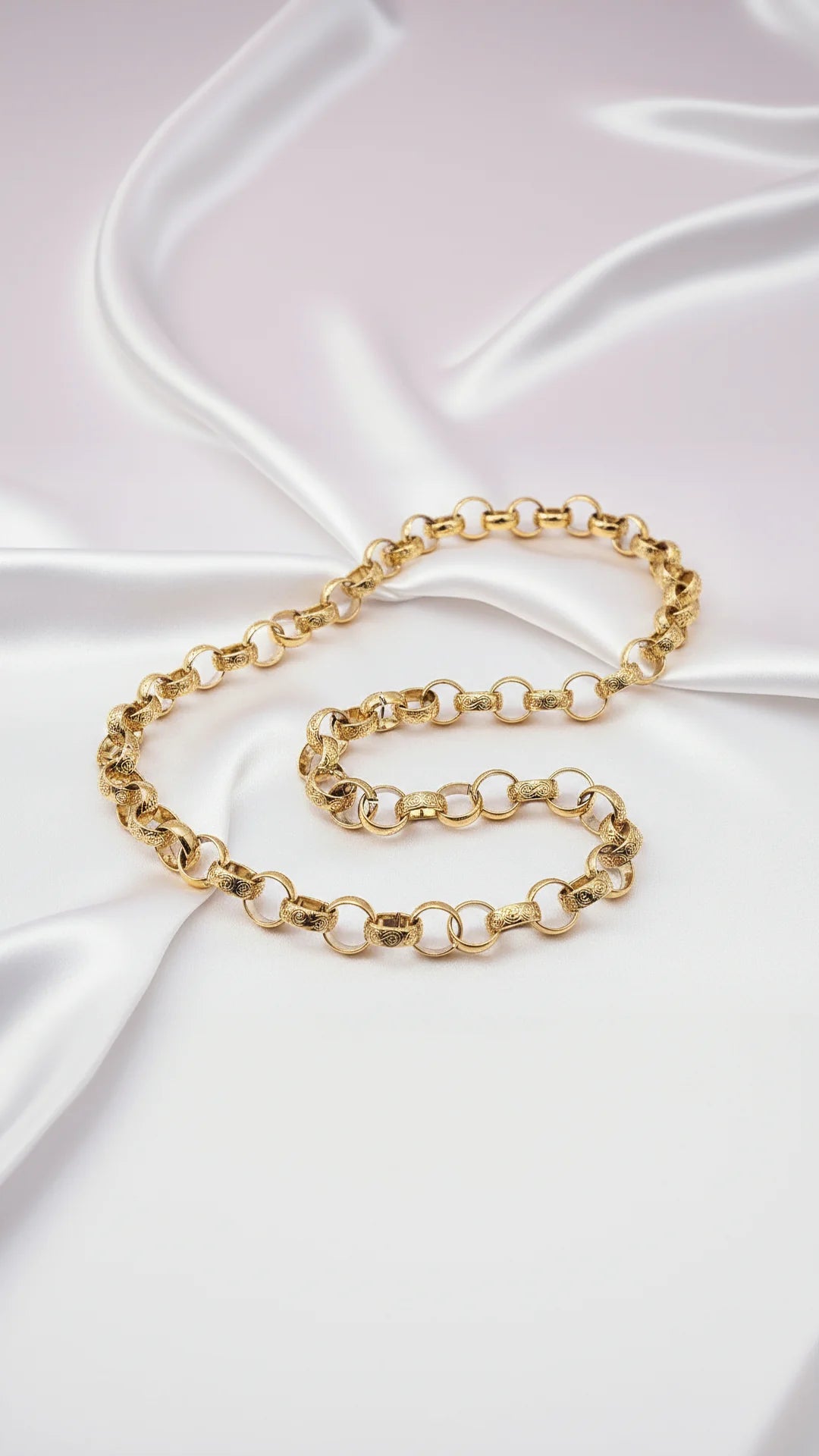 Gold Plated Belcher Chain Necklace Large Link