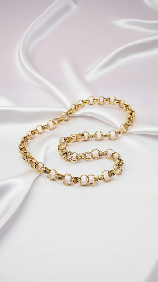 Gold Plated Belcher Chain Necklace Large Link
