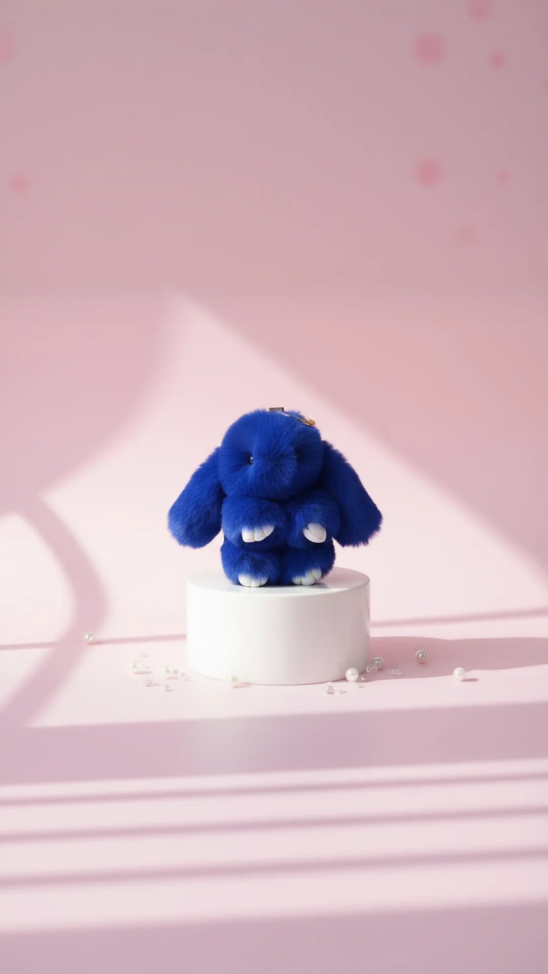 Mini Fluffy Bunny Rabbit Key Ring & Bag Charm