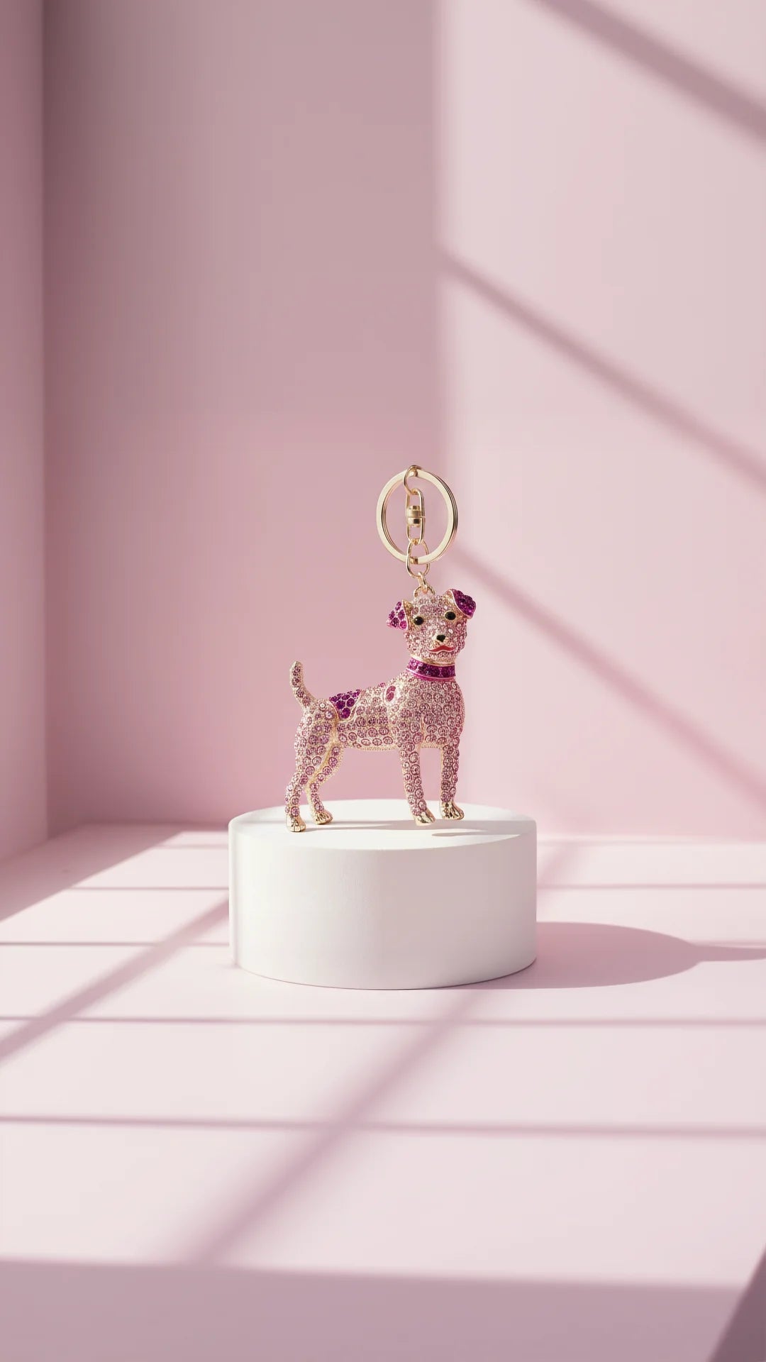 Crystal Dog Key Ring & Bag Charm