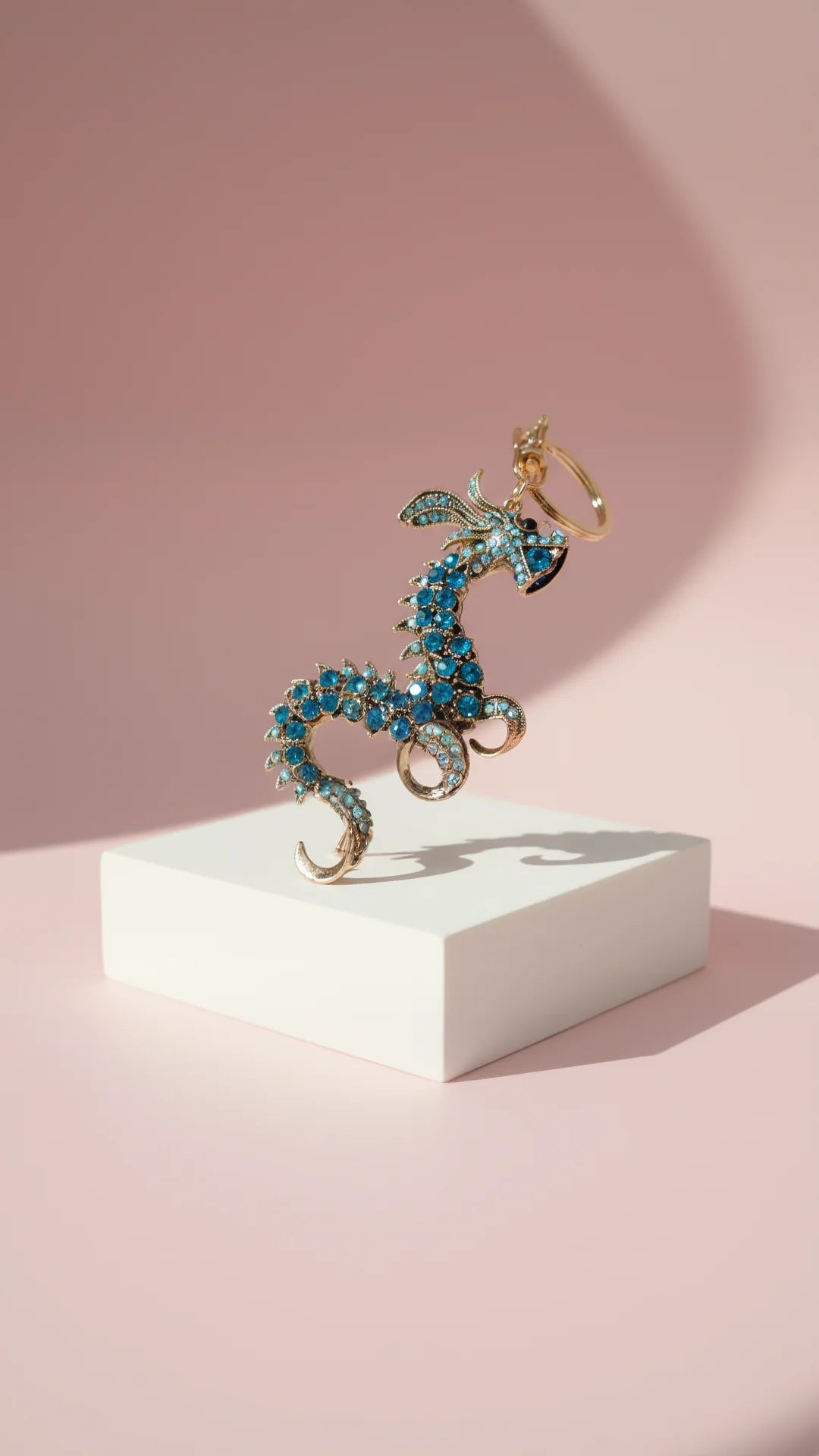 Chinese Dragon Crystal Key Ring & Bag Charm