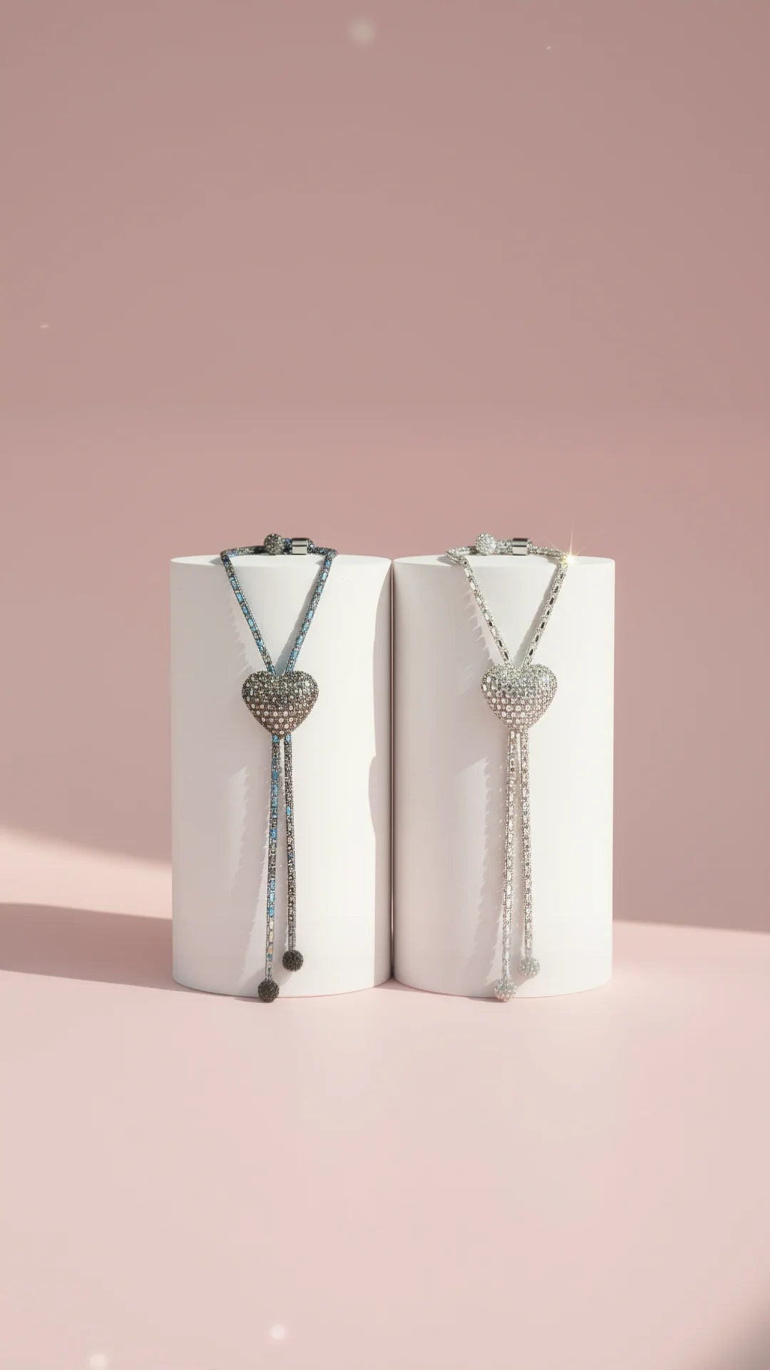 Elixir Collection Long Heart Crystal Necklace