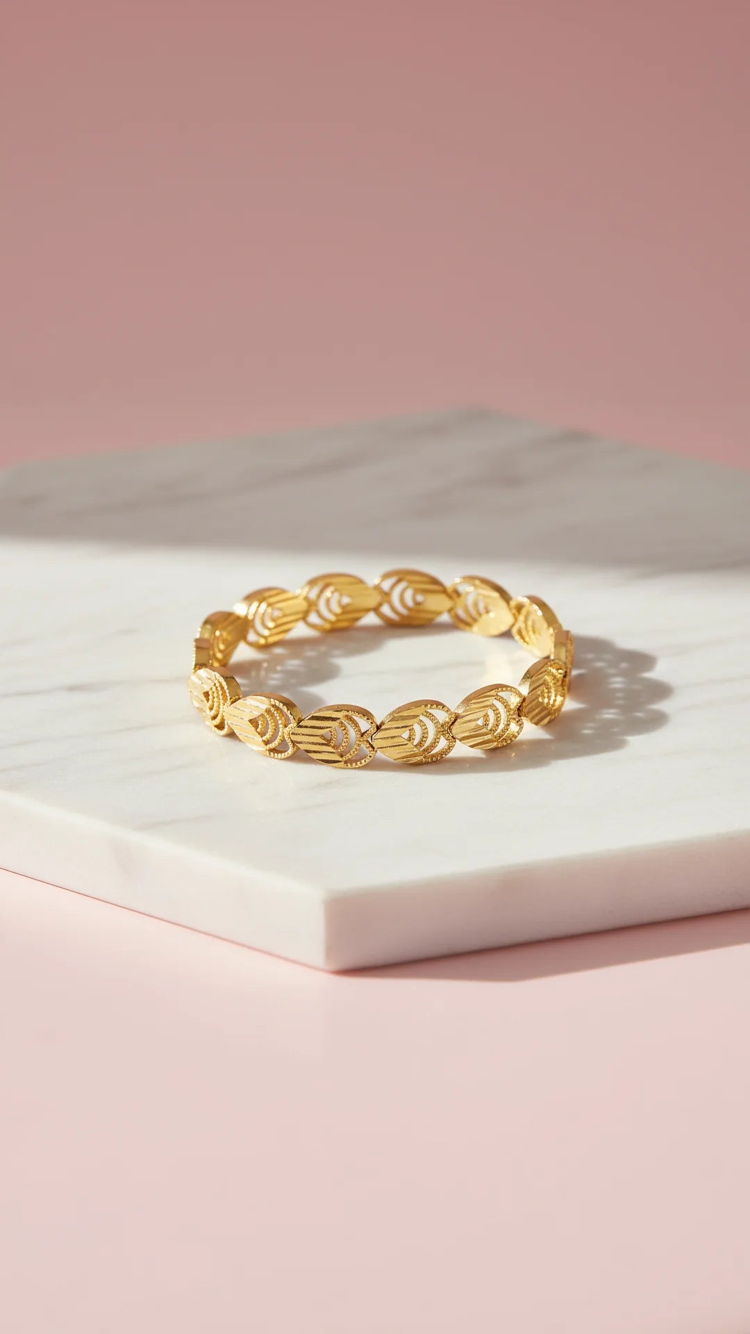 Damascus Gold Link Bracelet