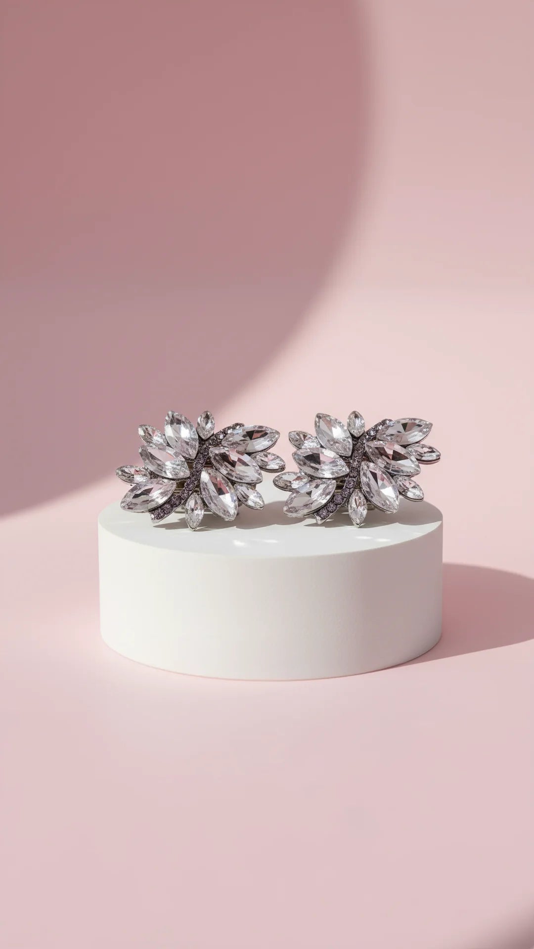 Star Burst Crystal Stud Earrings