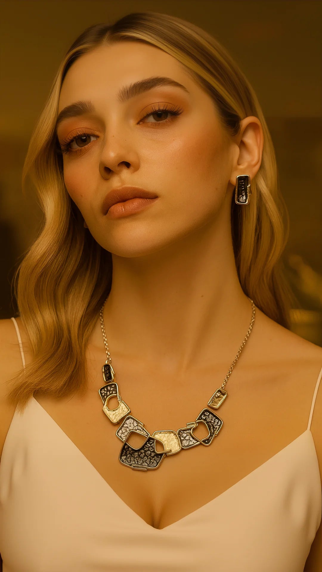 Abstract Irregular Necklace & Earrings Set