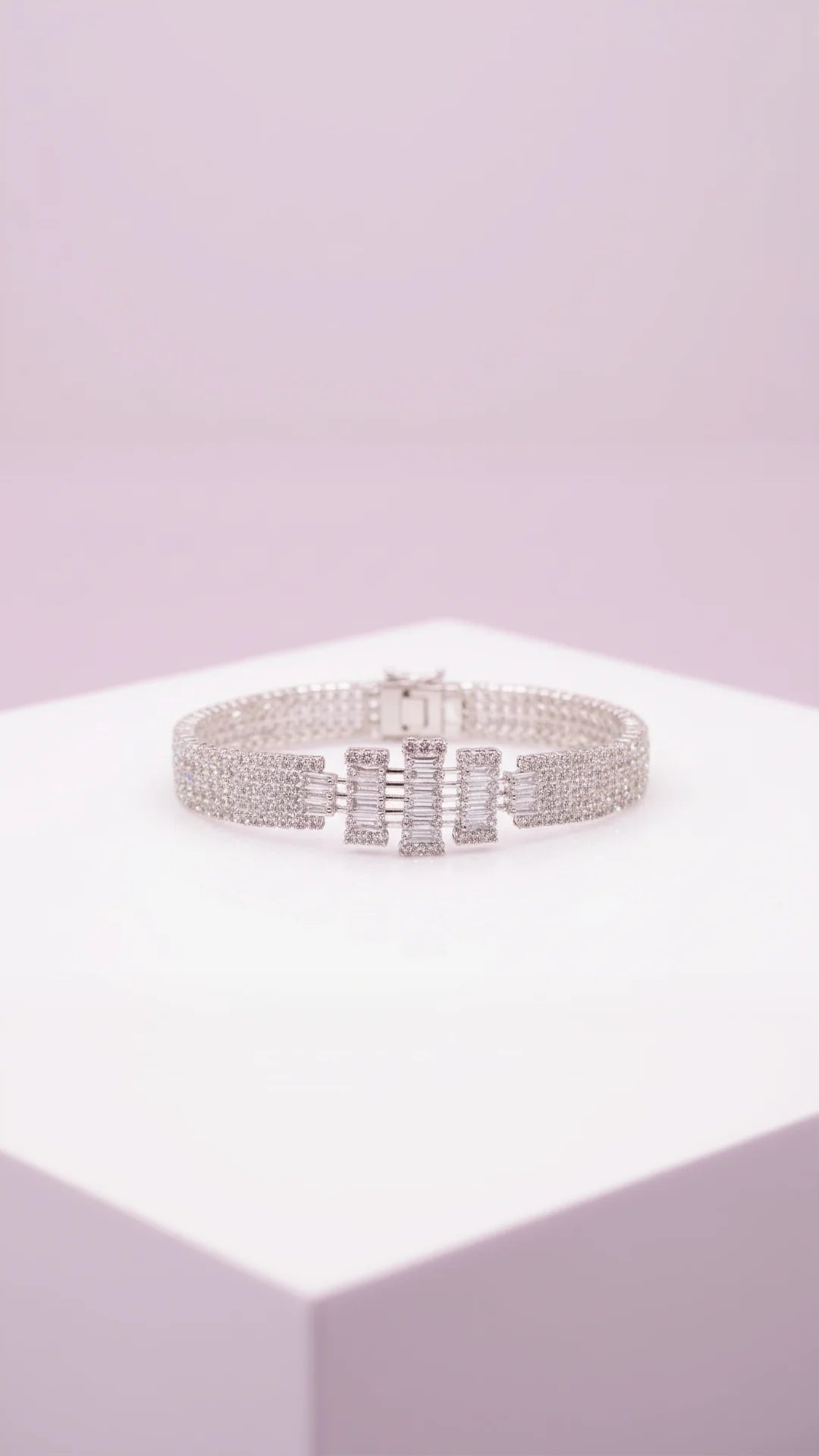 Baguette Cut Square Crystal Bracelet