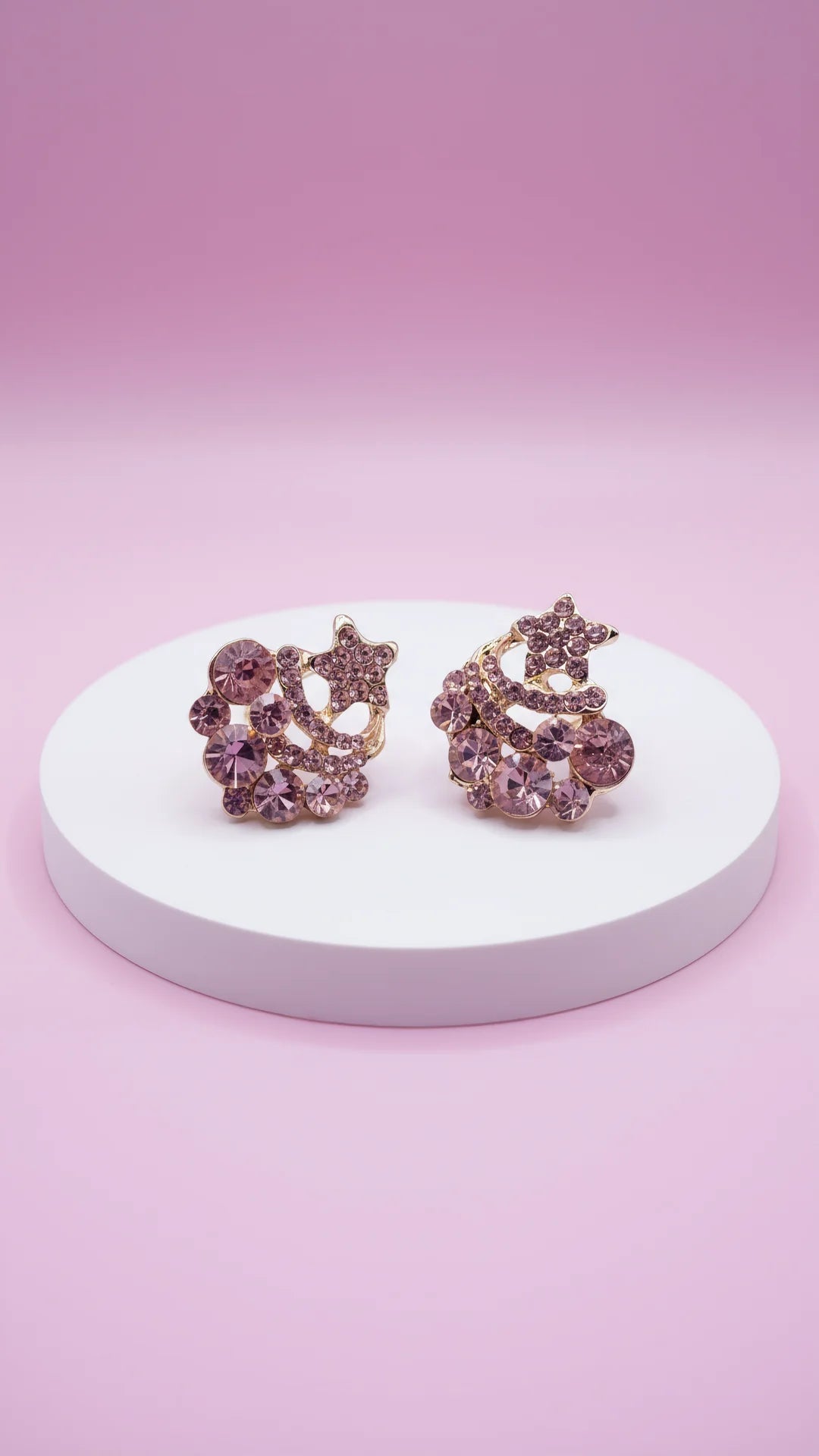 Star Cluster Crystal Stud Earrings