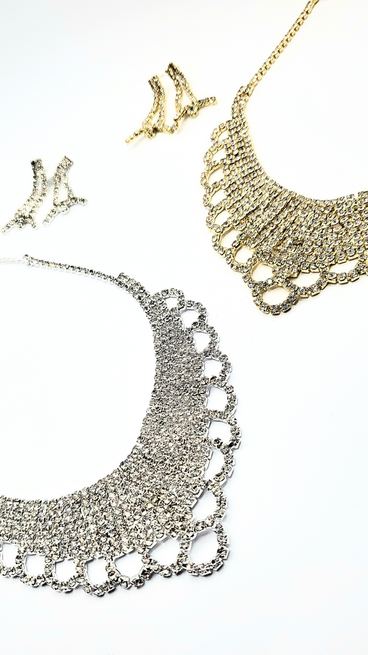 Crystal Collar Necklace Set
