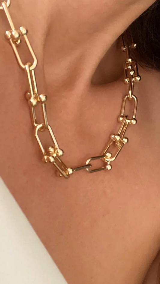 Chunky Paperclip Link Chain Necklace