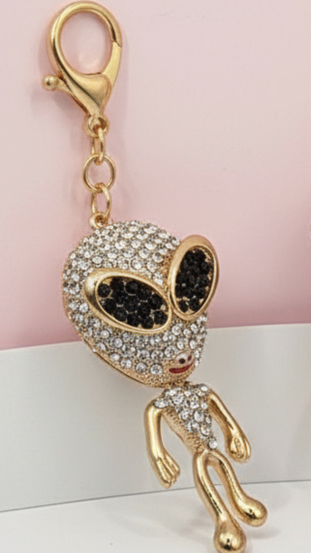 Groovy Alien Crystal Key Ring & Bag Charm