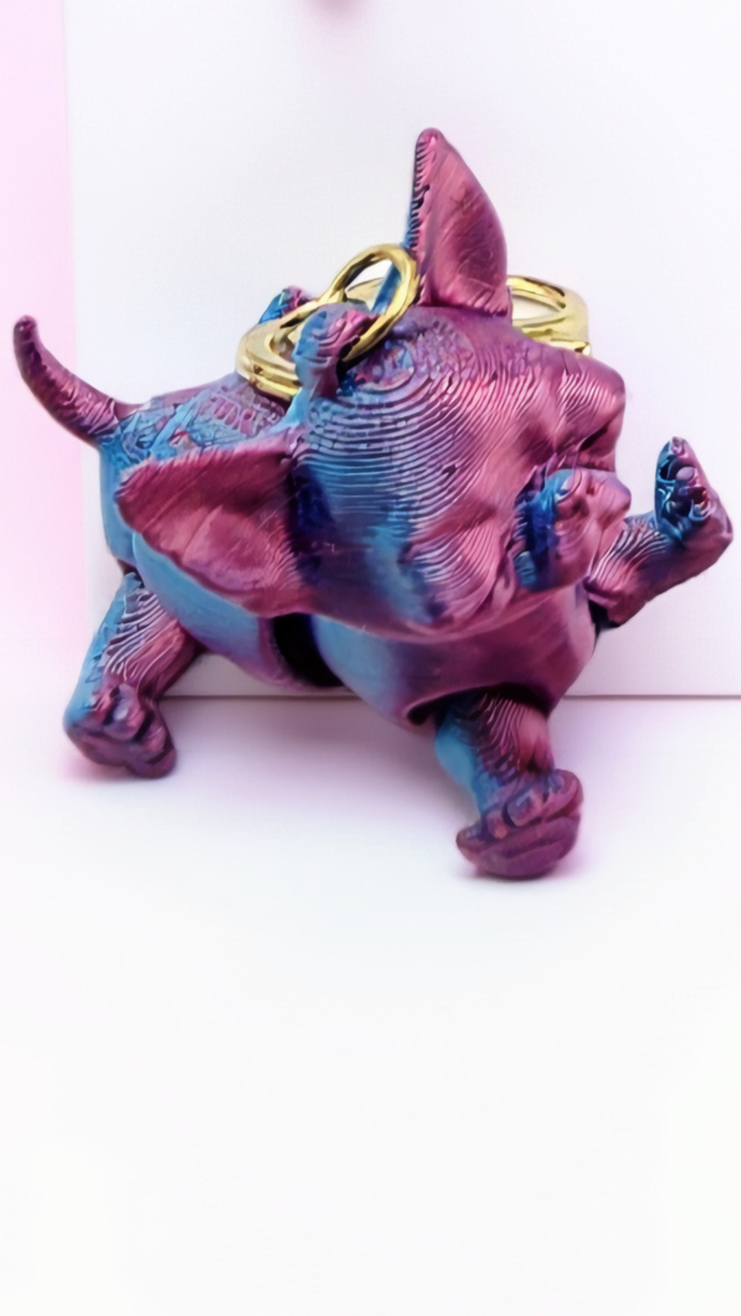 3D Printed Fantasy Chihuahua Dog: Bioplastic Fidget Key Ring