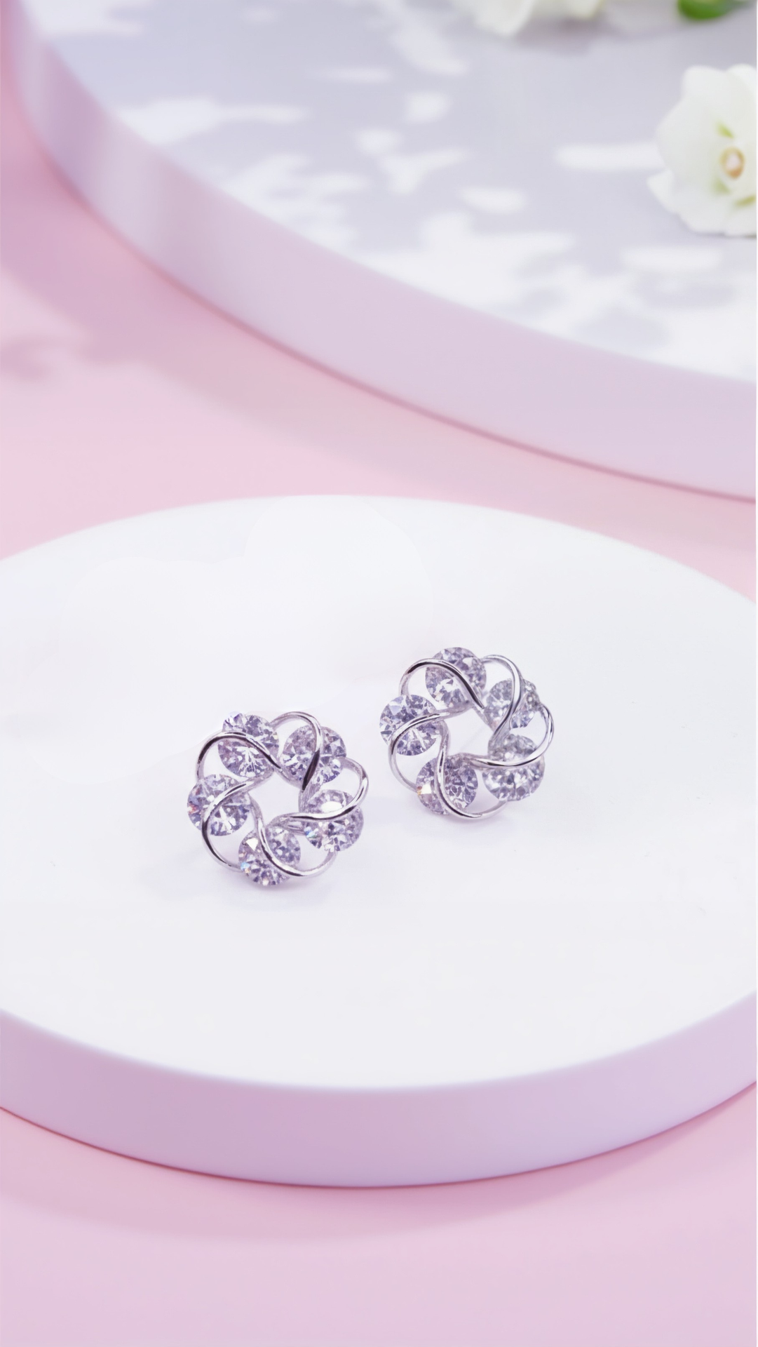 Eternal Crystal Stud Earrings