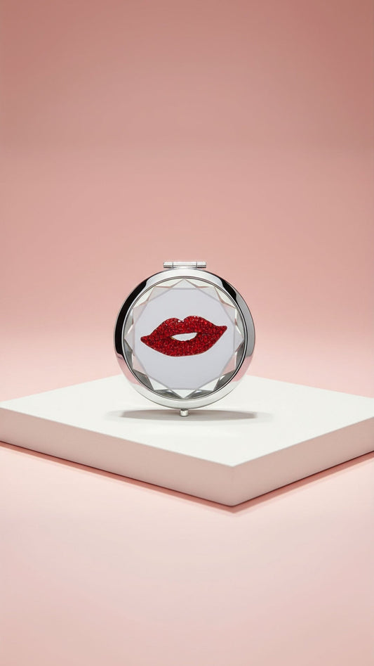 Red Lips Compact Mirror & Gift Box