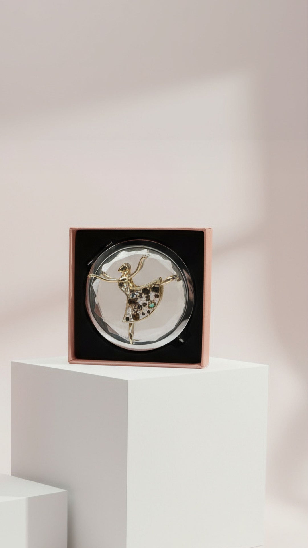 Ballerina Dancer Compact Mirror & Gift Box