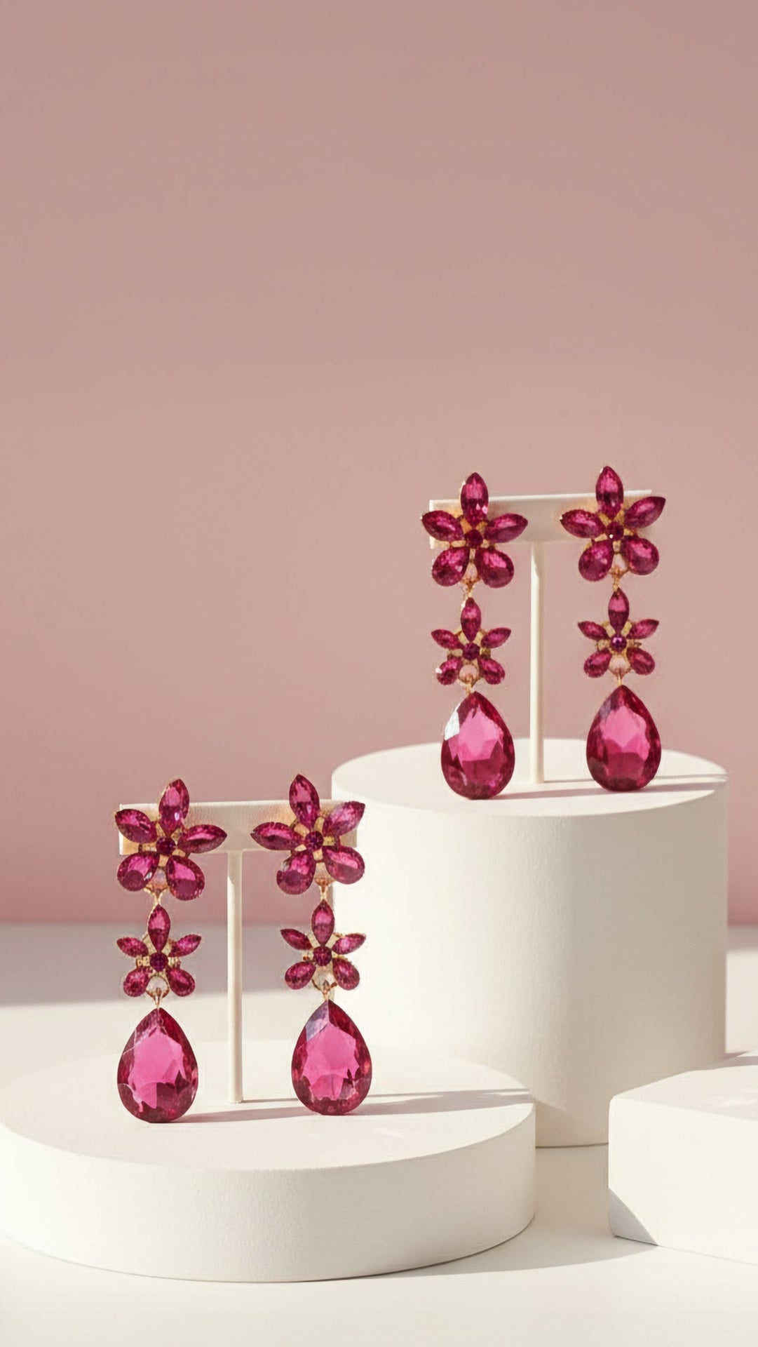 Flower Crystal Drop & Dangle Earrings