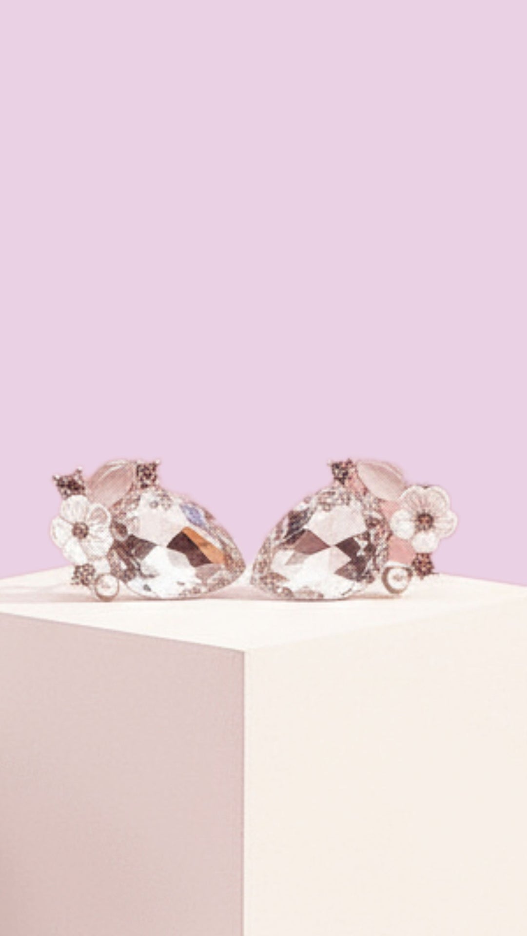 Flower Teardrop Crystal Stud Earring